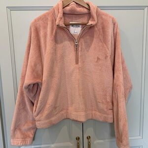 Hollister Soft Pink Half-Zip Fleece